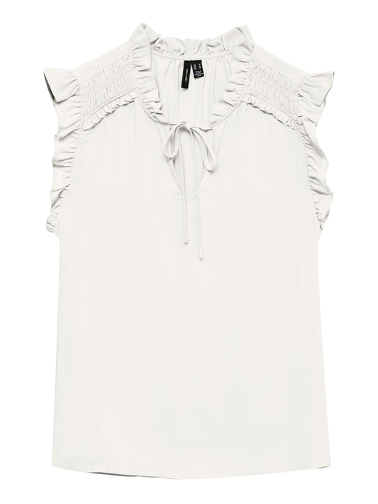 VERO MODA STC Vera Moda Canotta Vmalba - Bianco Bianco