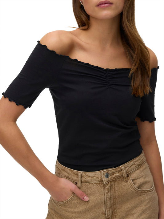 VERO MODA STC Vero Moda Top Awamyra - Nero Nero