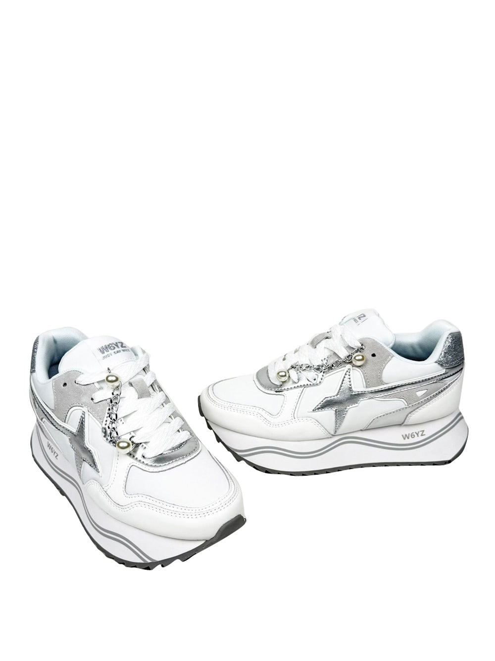 W6YZ W6yz Sneakers Deva - Bianco Argento BIANCO/ARGENTO