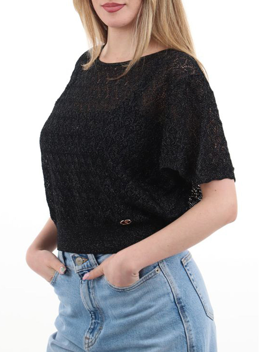 YES ZEE Maglia Yes Zee Con Maniche A Farfalla - Nero Nero