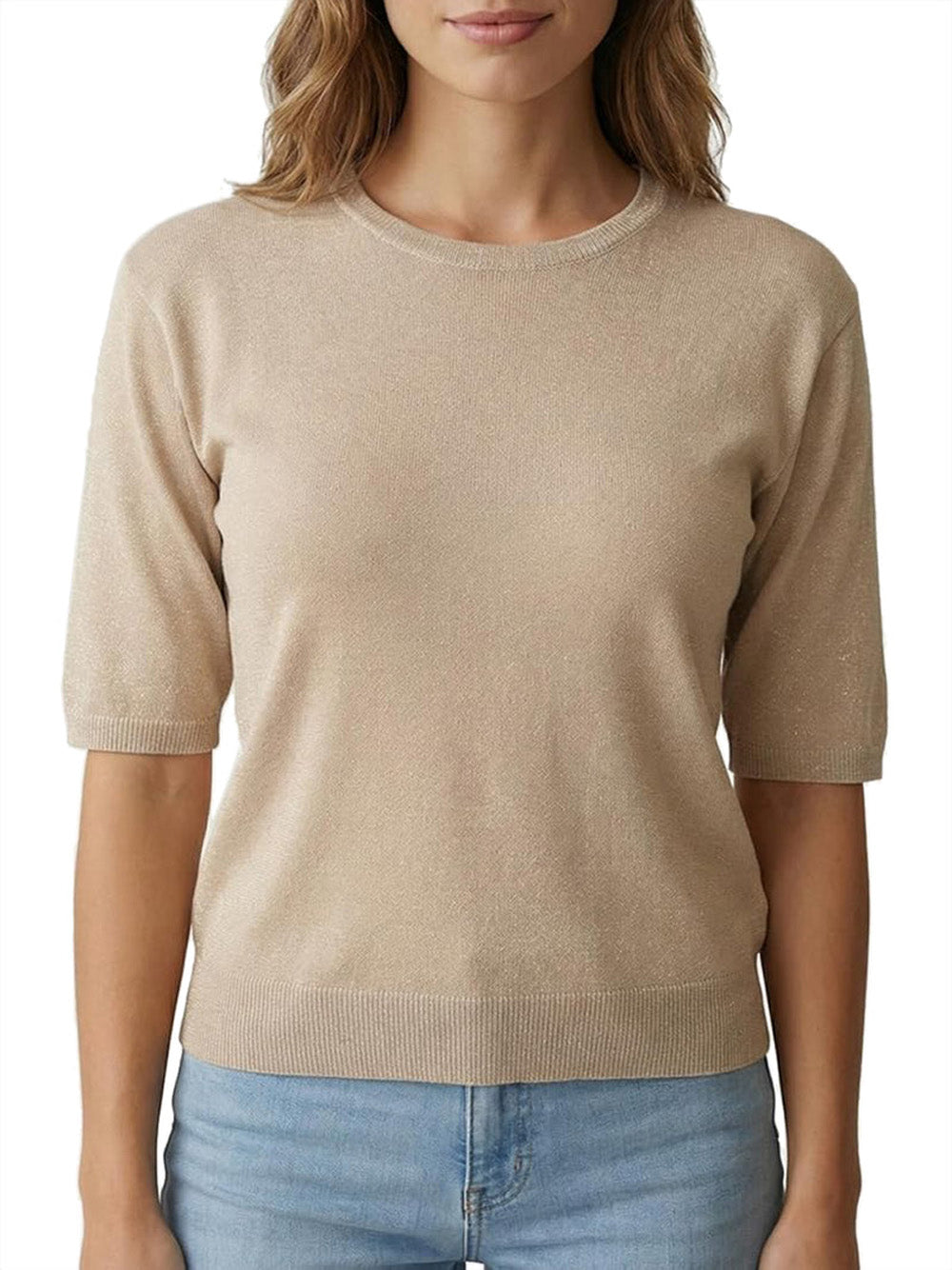 YES ZEE Maglia Manica Ampia Yes Zee - Beige Beige