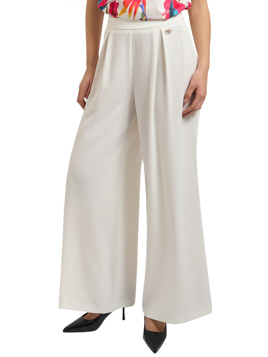 YES ZEE Pantalone a Palazzo Yes Zee - Gesso Gesso