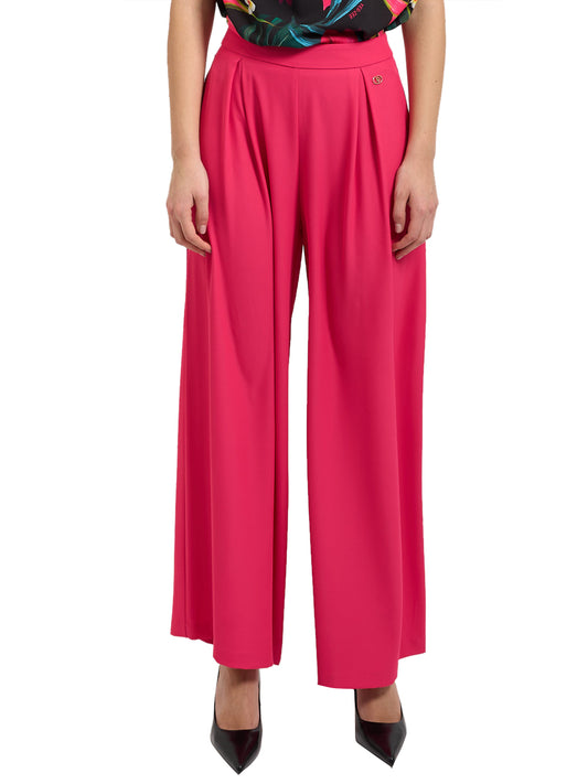 YES ZEE Pantalone a Palazzo Yes Zee - Fucsia Fucsia