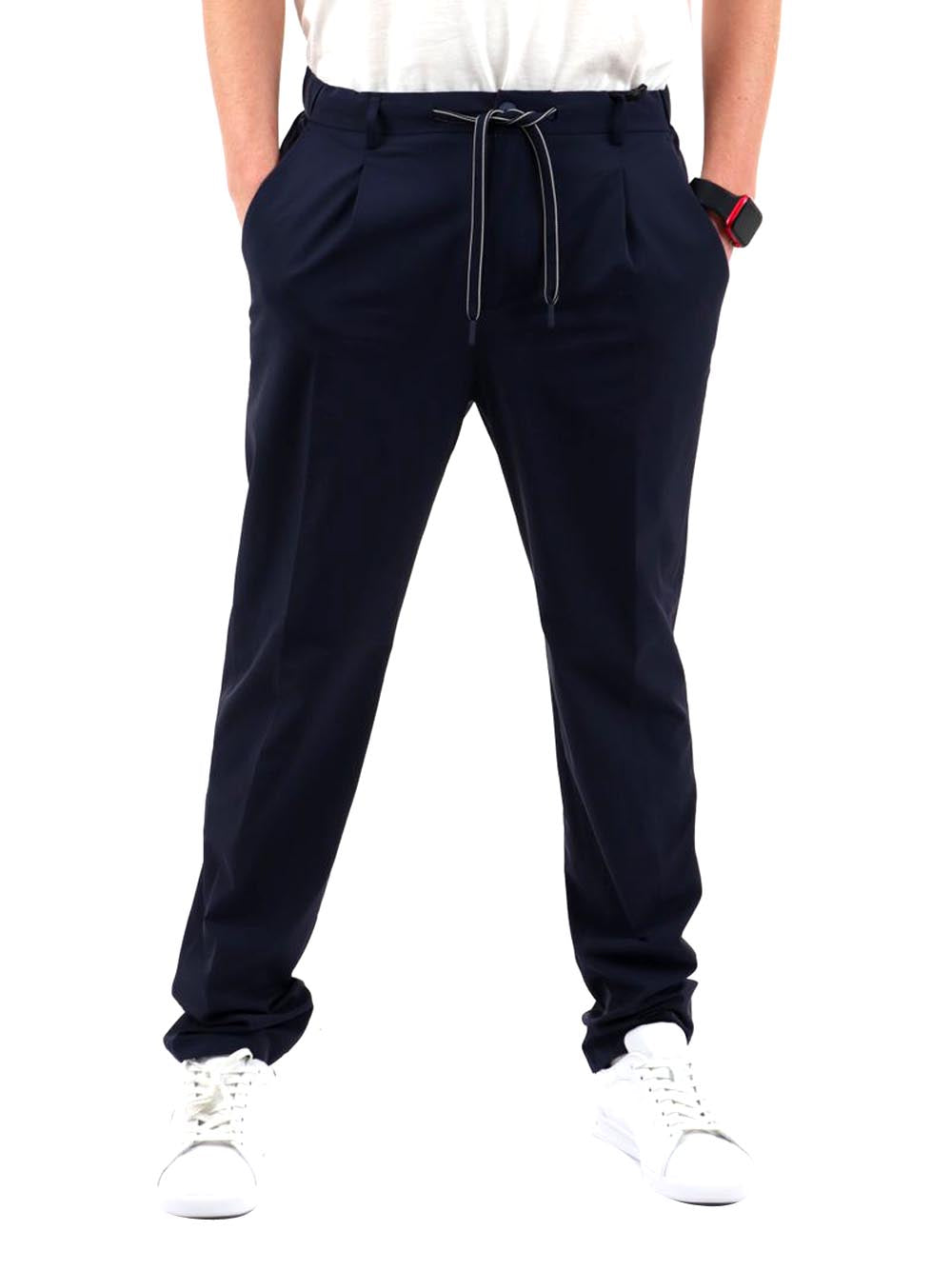YES ZEE Pantalone Con Coulisse Elastico Fianchi Yes Zee - Blu BLU NAVY