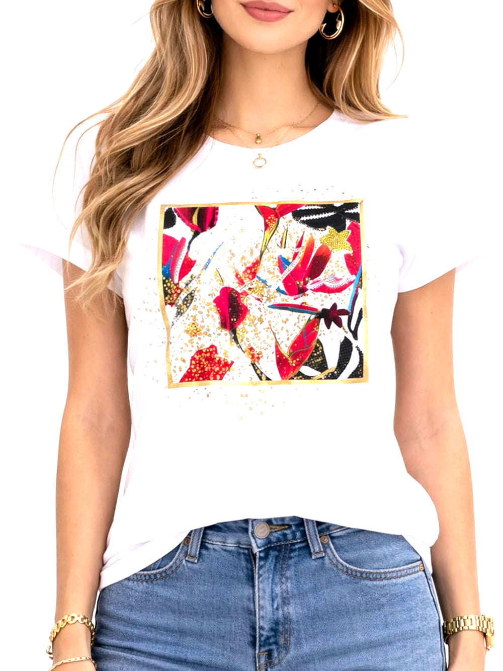 YES ZEE T-Shirt Girocollo Yes Zee - Bianco Bianco