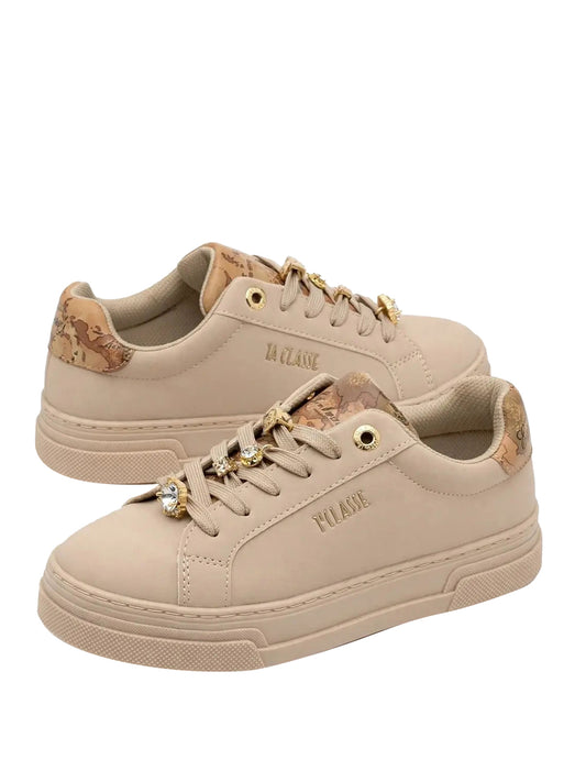 Alviero Martini Sneakers Con Charm Prima Classe - Beige Beige/Geo Beige