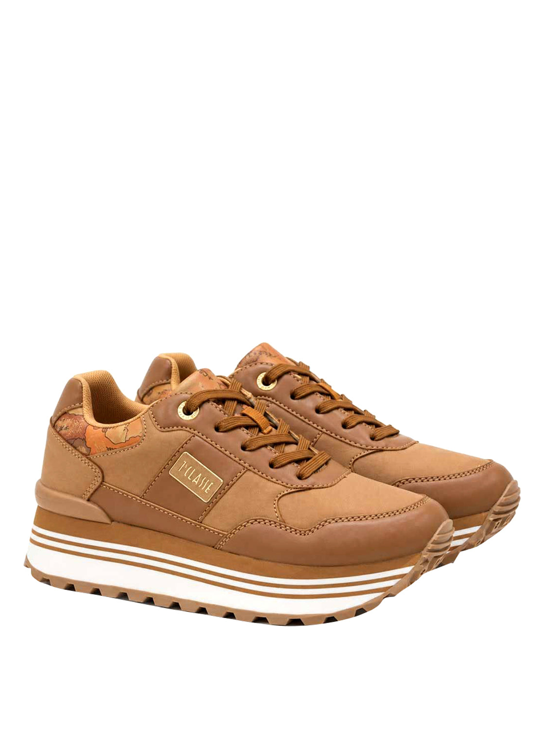 Alviero Martini Sneakers Platform Prima Classe - Tortora Tortora/Geo Beige