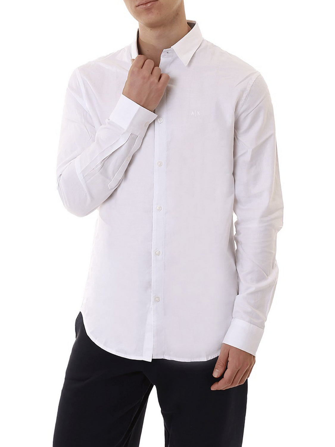 ARMANI EXCHANGE Armani Exchange Camicia Uomo White Oxford/7blue/w - Bianco White Oxford/7Blue/W