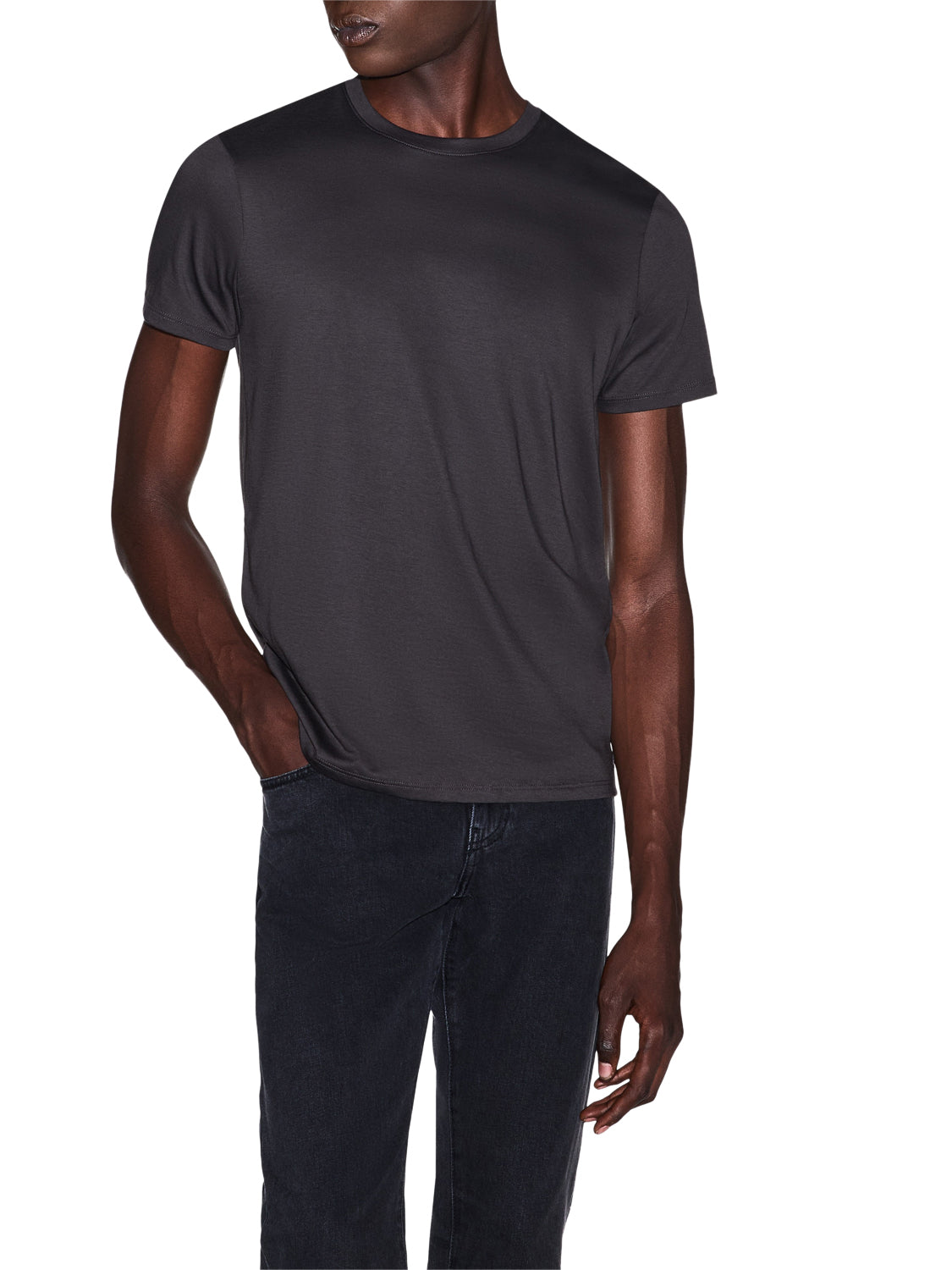 ARMANI EXCHANGE Armani Exchange T-shirt slim fit in jersey di cotone Pima Grigio Licorice