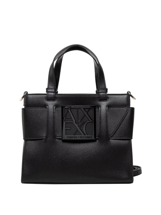 ARMANI EXCHANGE Armani Exchange Borsa Shopper Logo Frontale Nero BLACK