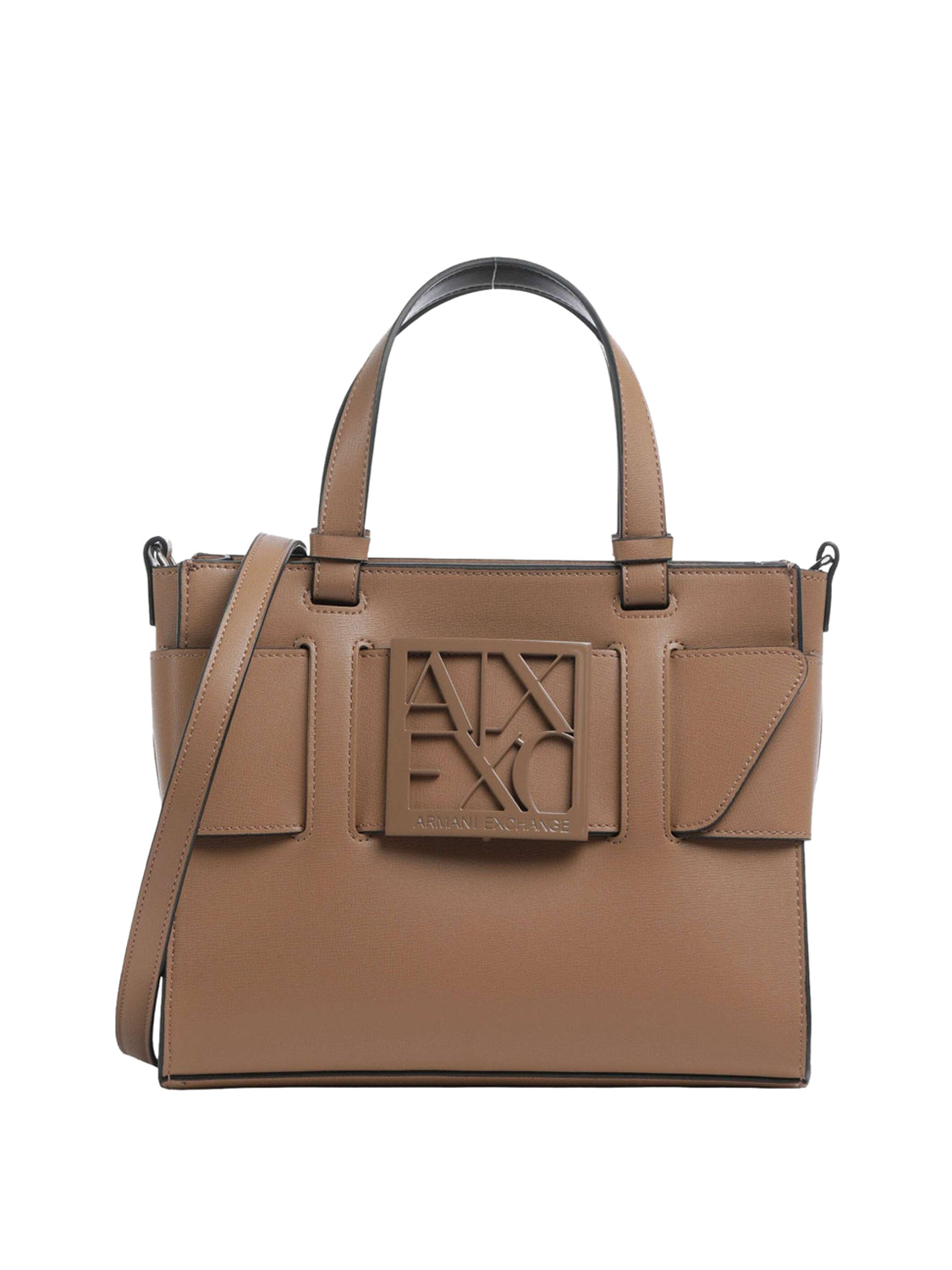 ARMANI EXCHANGE Armani Exchange Borsa Shopper Logo Frontale Marrone Marrone