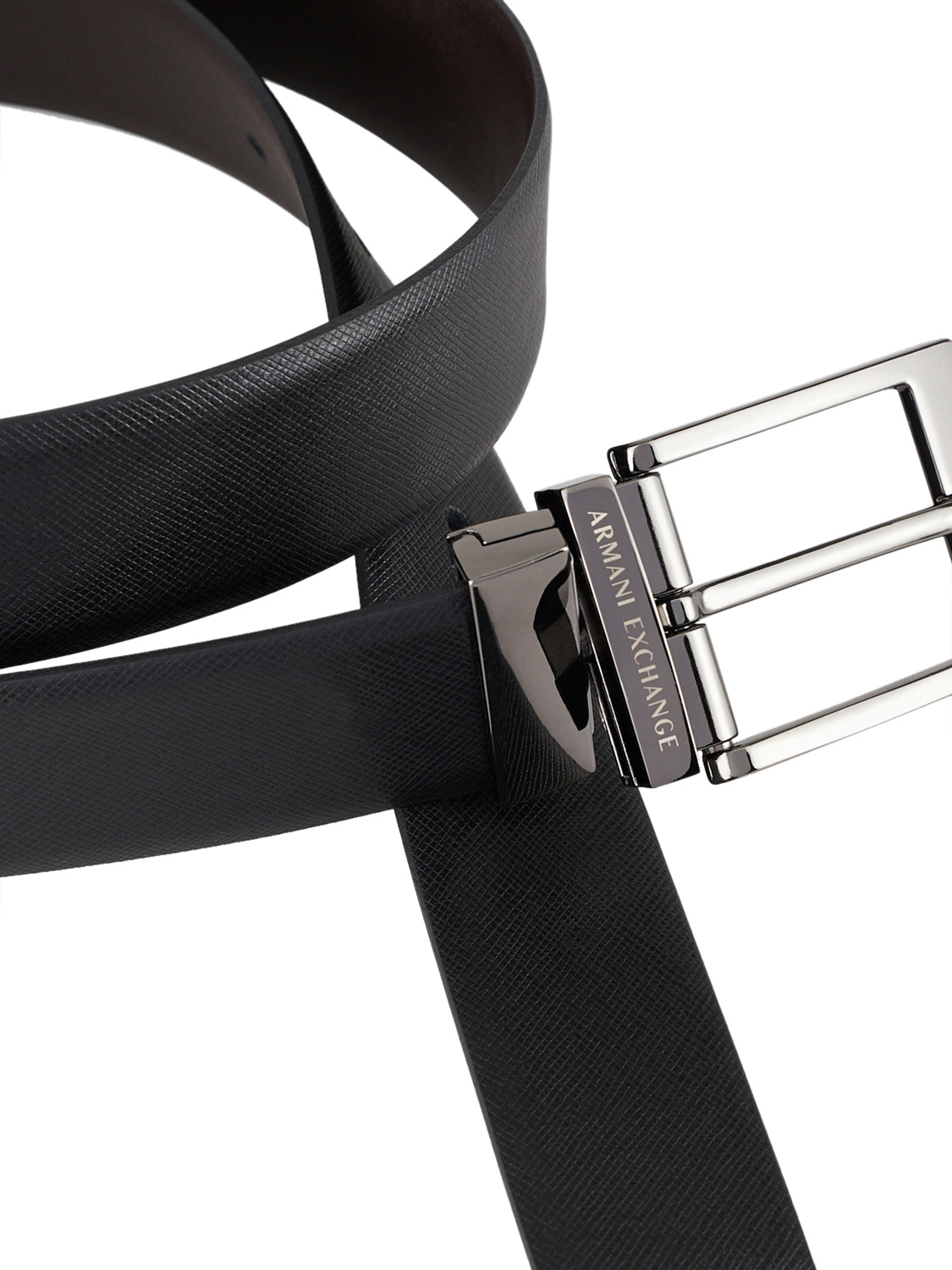 ARMANI EXCHANGE Armani Exchange Cintura Reversibile Tongue Nero Black/Dark Brown