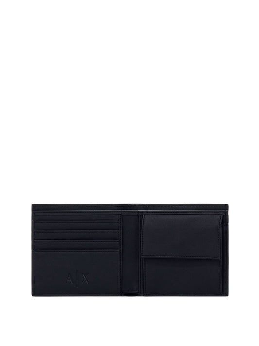 ARMANI EXCHANGE Armani Exchange Portafoglio Bifold Con Portamonete E Logo - Nero BLACK