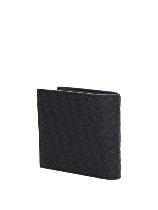 ARMANI EXCHANGE Armani Exchange Portafoglio Logo Frontale Nero Black/Forged Iron