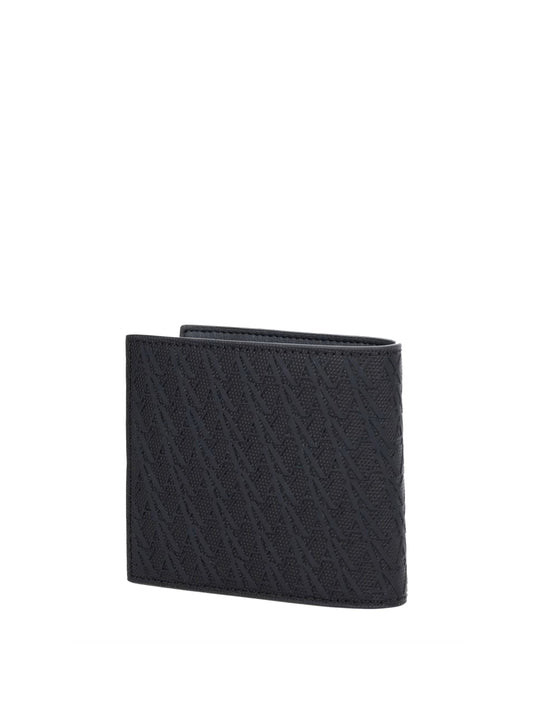 ARMANI EXCHANGE Armani Exchange Portafoglio Logo Frontale Nero Black/Forged Iron