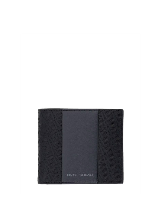 ARMANI EXCHANGE Armani Exchange Portafoglio Logo Frontale Nero Black/Forged Iron
