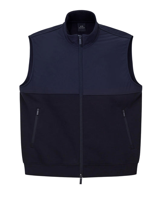 ARMANI EXCHANGE Armani Exchange Gilet Collo alto Essenziale - Navy Deep Navy