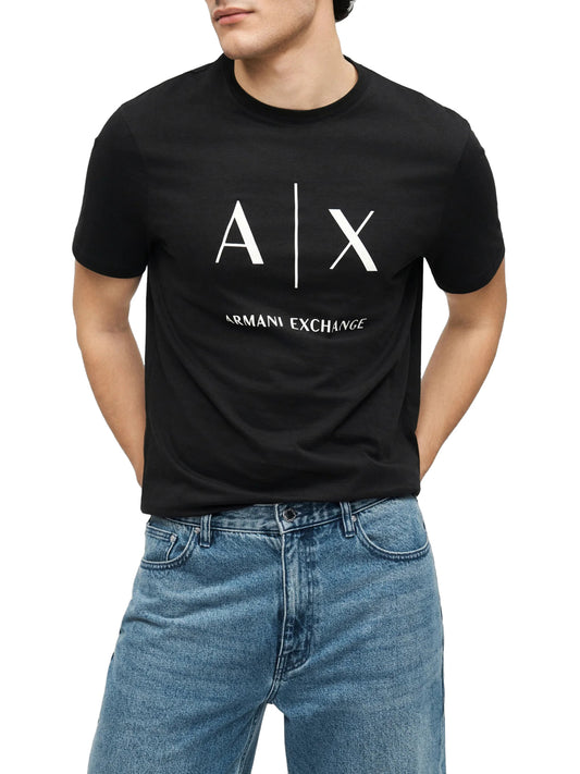 ARMANI EXCHANGE Armani Exchange T-Shirt Logo Frontale - Nero BLACK