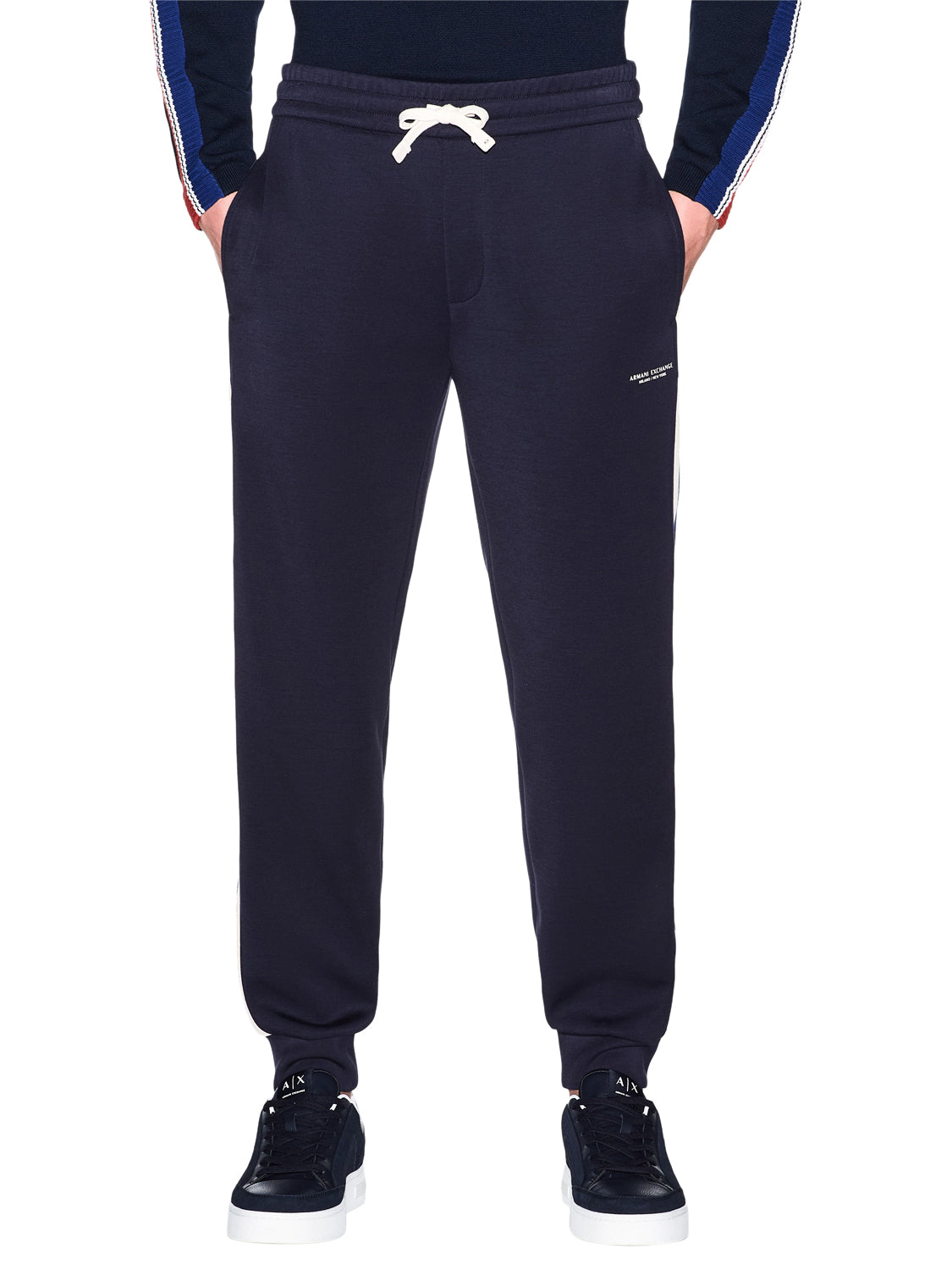 ARMANI EXCHANGE Pantatuta Armani Exchange regular fit in jersey di modal stretch - Blu Deep Navy
