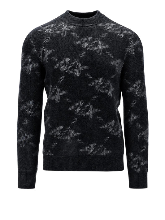 ARMANI EXCHANGE Maglione Armani Exchange Monogramma Nero Black/Alloy Ax Big