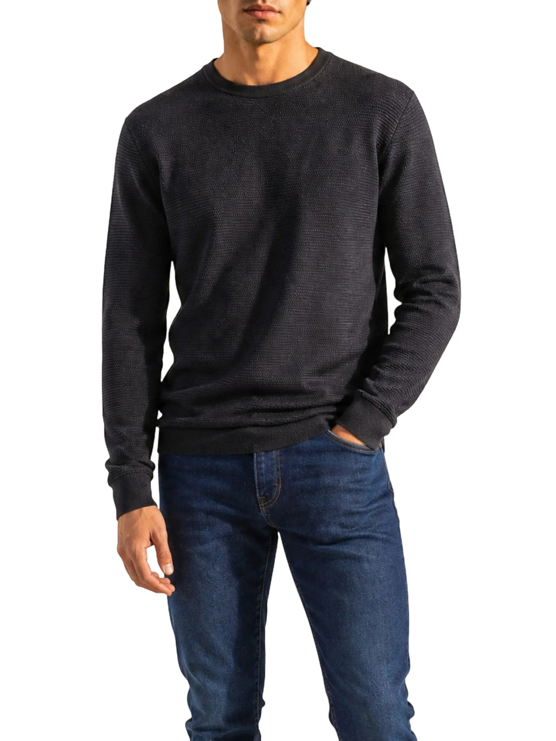 ARMANI EXCHANGE Maglione Armani Exchange Tinta Unita - Blu Licorice/Deep Navy S