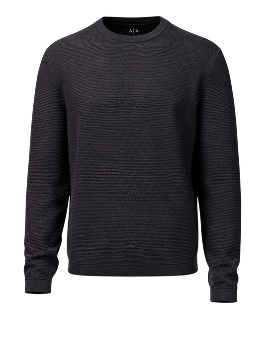 ARMANI EXCHANGE Maglione Armani Exchange Tinta Unita - Blu Licorice/Deep Navy S