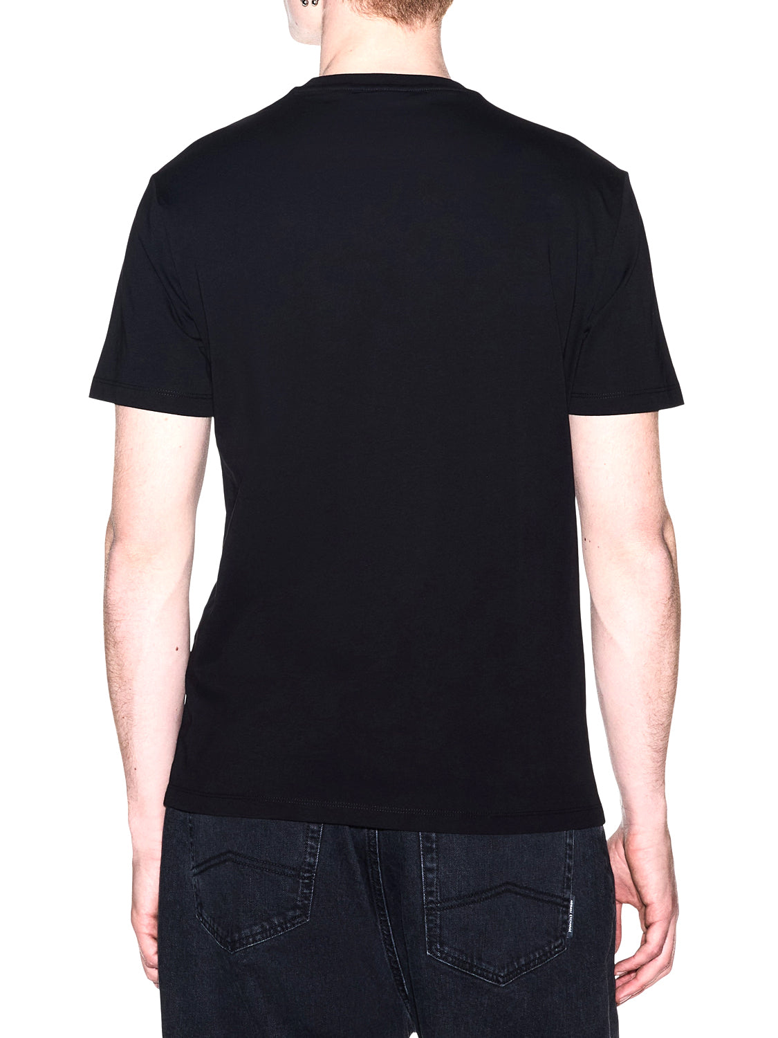 ARMANI EXCHANGE T-shirt Armani Exchange Slim Fit In Jersey Di Cotone Con Stampa Logo - Nero BLACK