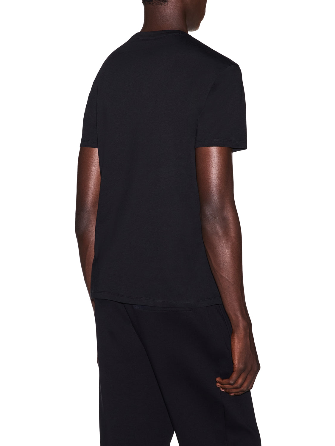 ARMANI EXCHANGE T-shirt Armani Exchange slim Black and Gold in cotone con logo - Nero BLACK