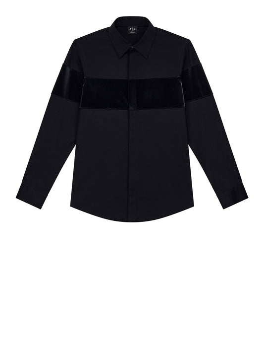 ARMANI EXCHANGE Camicia Armani Exchange Tinta Unita - Nero BLACK
