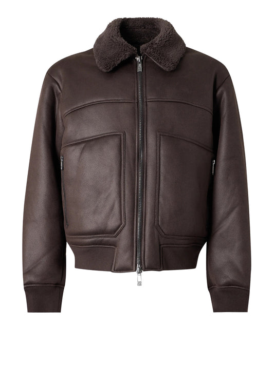 ARMANI EXCHANGE Giubbino Blouson Vestibilità Regolare - Marrone Licorice