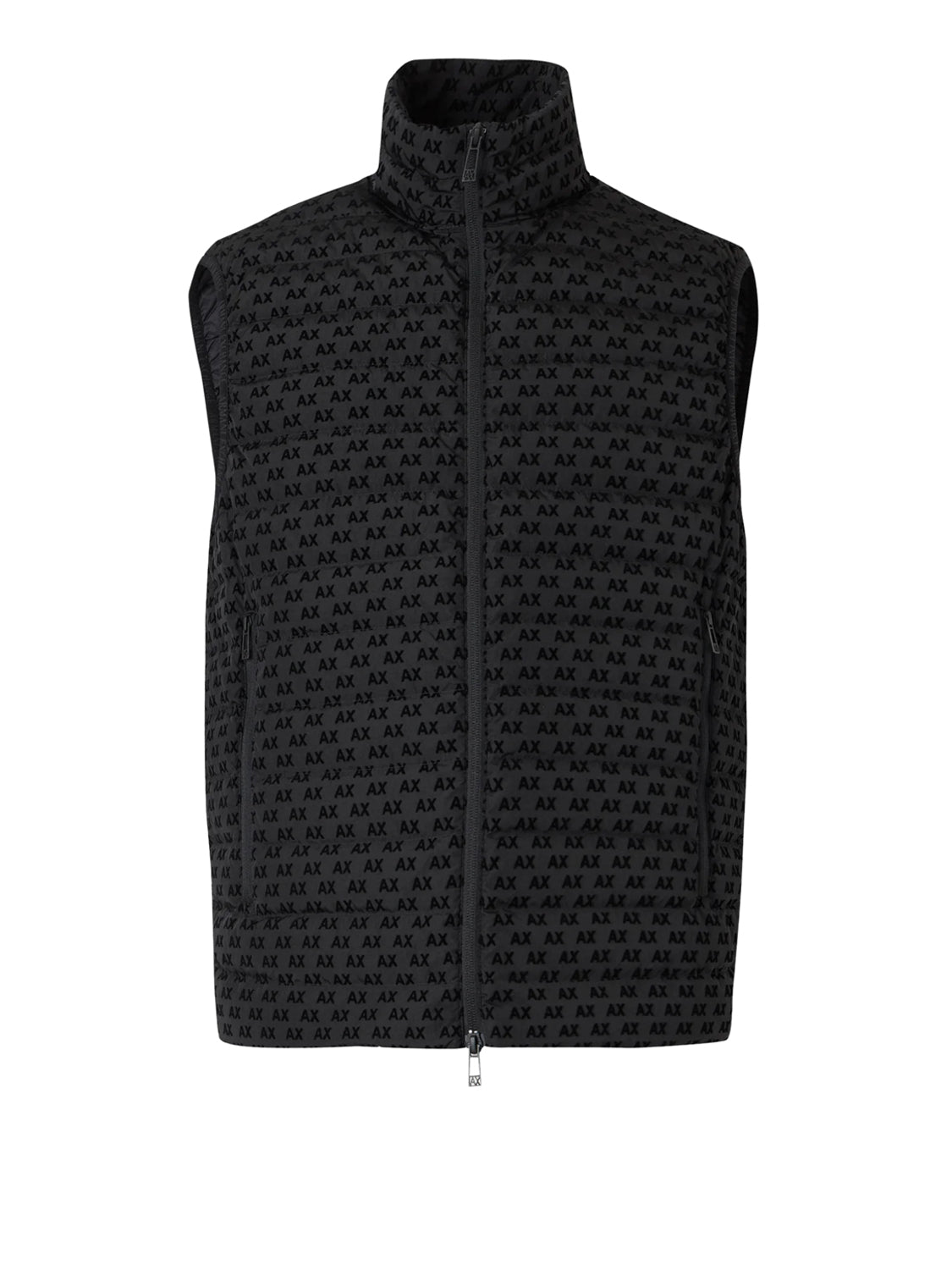 ARMANI EXCHANGE Smanicato Armani Exchange In Piumino Logo Monogramma Nero BLACK