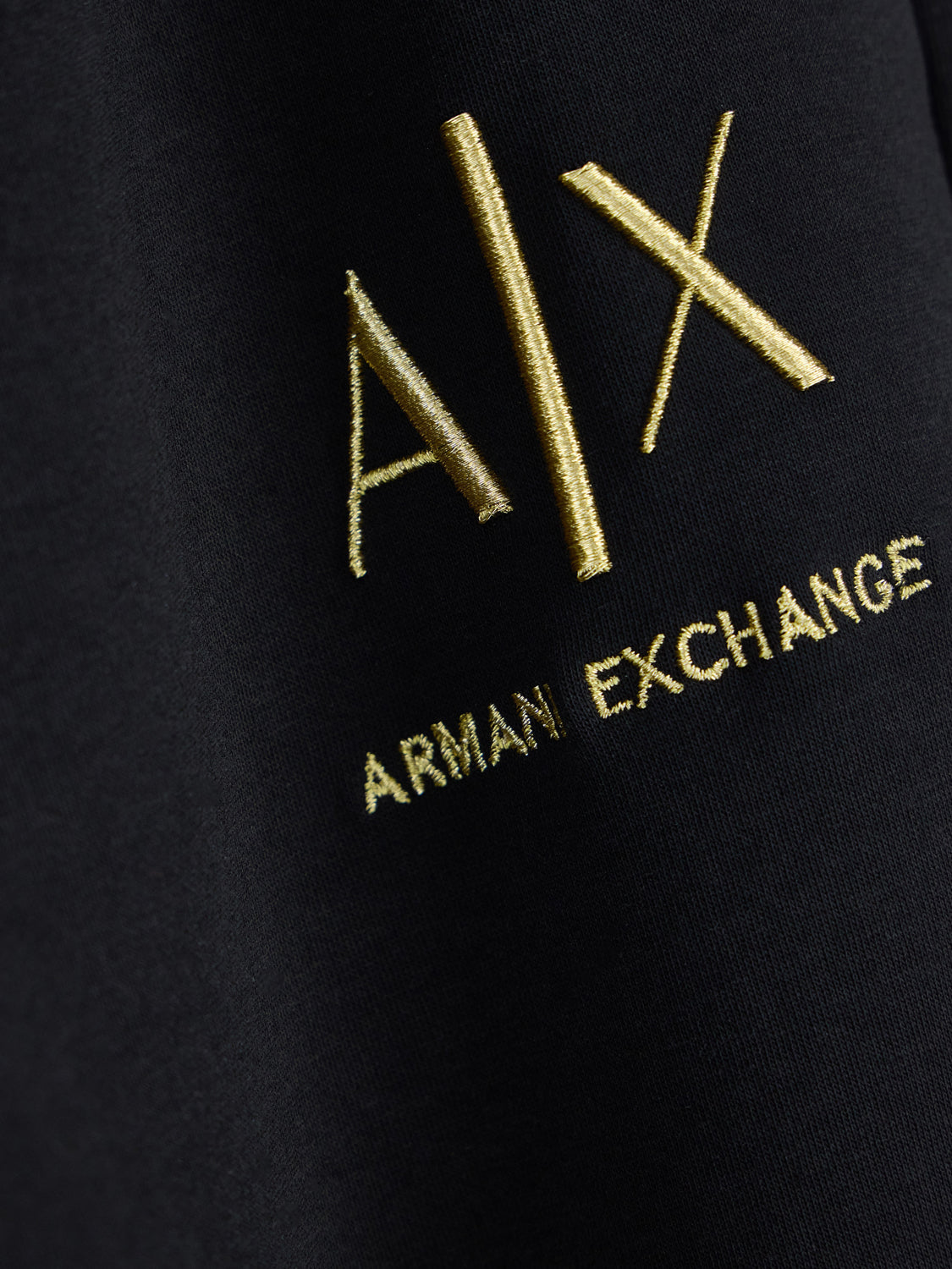 ARMANI EXCHANGE Pantatuta Armani Exchange jogger in cotone stretch con logo e coulisse Nero BLACK