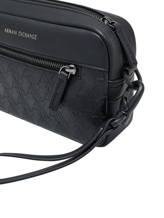 ARMANI EXCHANGE Beauty case Armani Exchange effetto pelle con logo in rilievo Nero BLACK