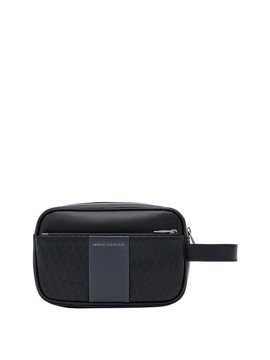 ARMANI EXCHANGE Armani Exchange Beauty Case Logo Frontale Nero Black/Forged Iron