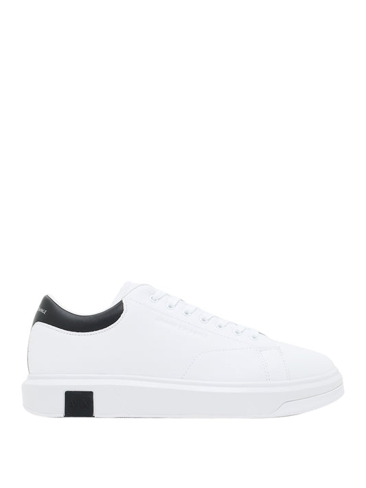 ARMANI EXCHANGE Sneakers Armani Exchange Logo Stampato - Bianco Nero Op.White+Black