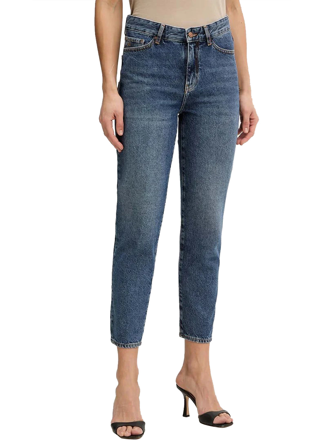 ARMANI EXCHANGE Jeans 5 Tasche Fit Over In Denim Di Cotone Rigido Armani Exchange - Blu Denim Blue Denim