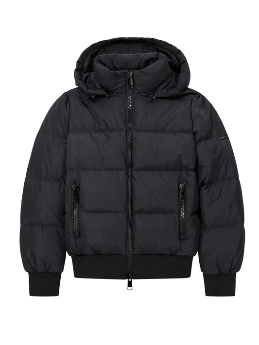 ARMANI EXCHANGE Armani Exchange Piumino Trapuntato Con Cappuccio E Finiture A Costine - Nero BLACK