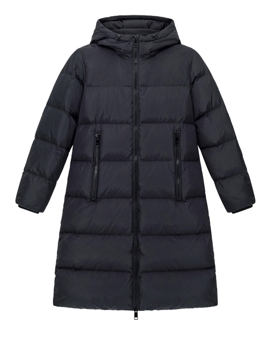 ARMANI EXCHANGE Piumino Armani Exchange Lungo Trapuntato Con Cappuccio E Chiusura Zip Icon - Nero BLACK