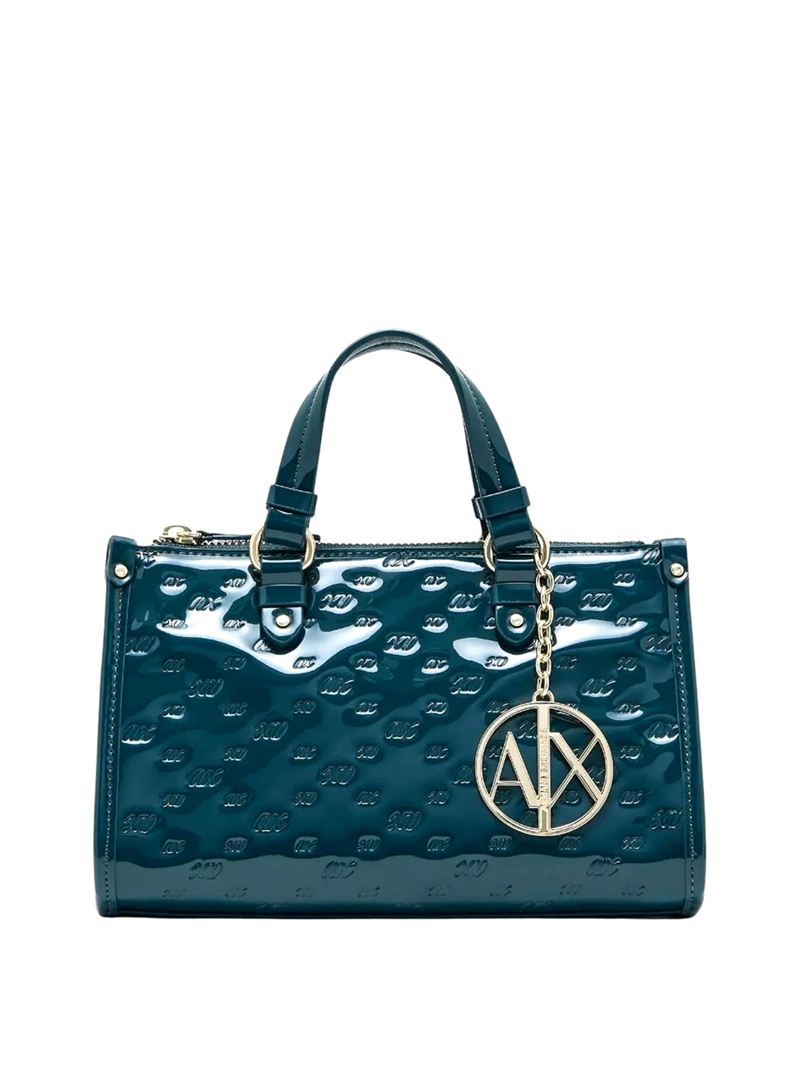 ARMANI EXCHANGE Borsa Lucida Con Motivo In Rilievo E Tracolla Removibile Armani Exchange - Mystery Mystery