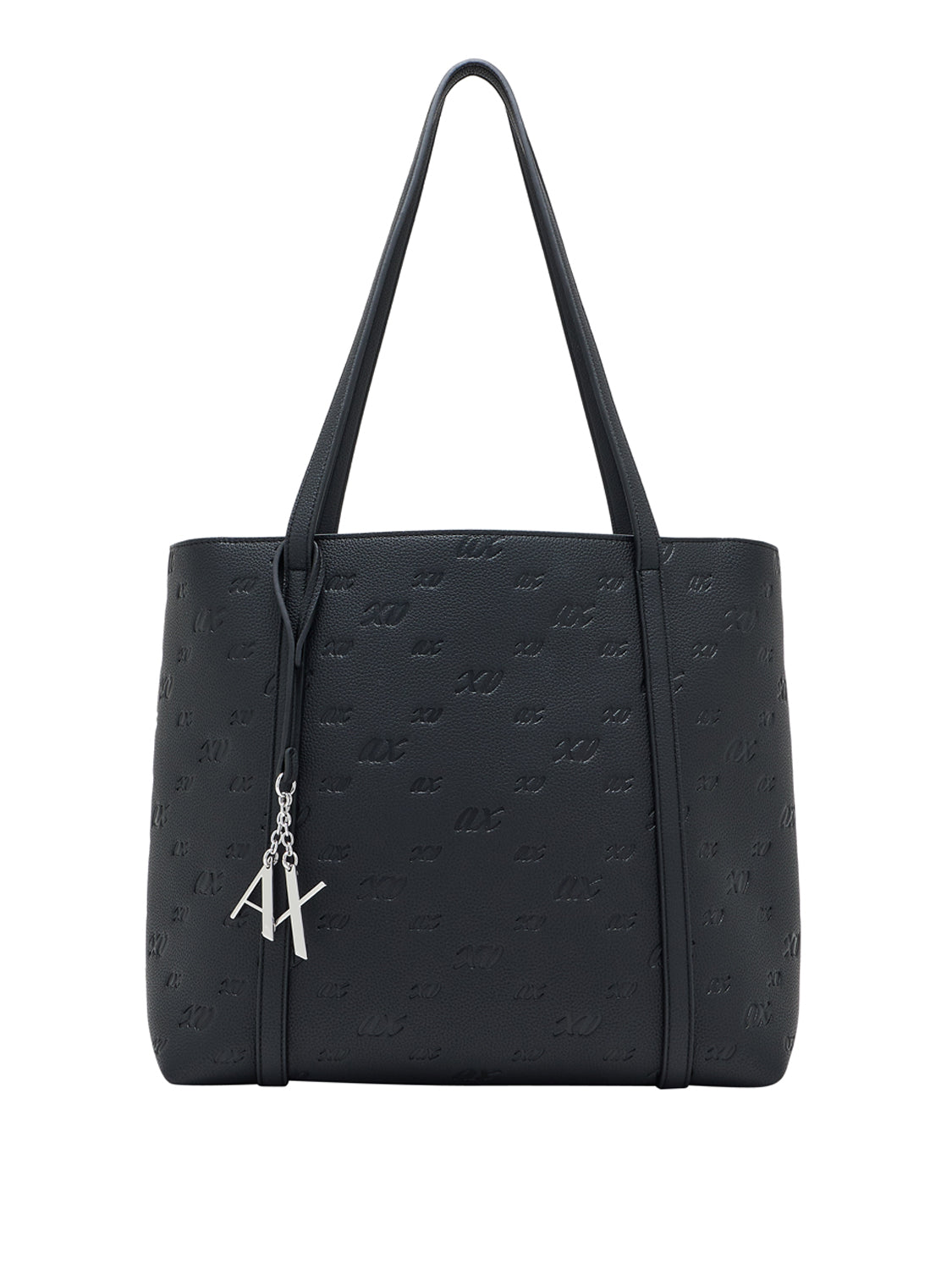 ARMANI EXCHANGE Armani Exchange Borsa Shopper Charm Logo Nero BLACK