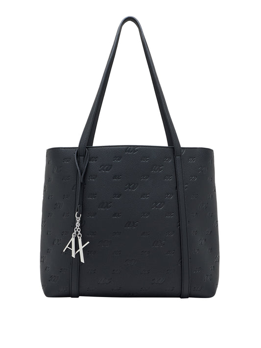 ARMANI EXCHANGE Armani Exchange Borsa Shopper Charm Logo Nero BLACK