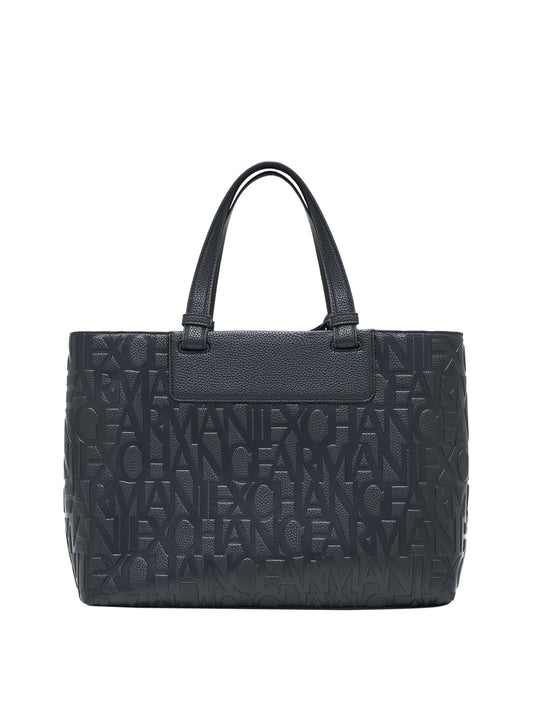 ARMANI EXCHANGE Armani Exchange Borsa Shopper Logo Frontale Nero BLACK