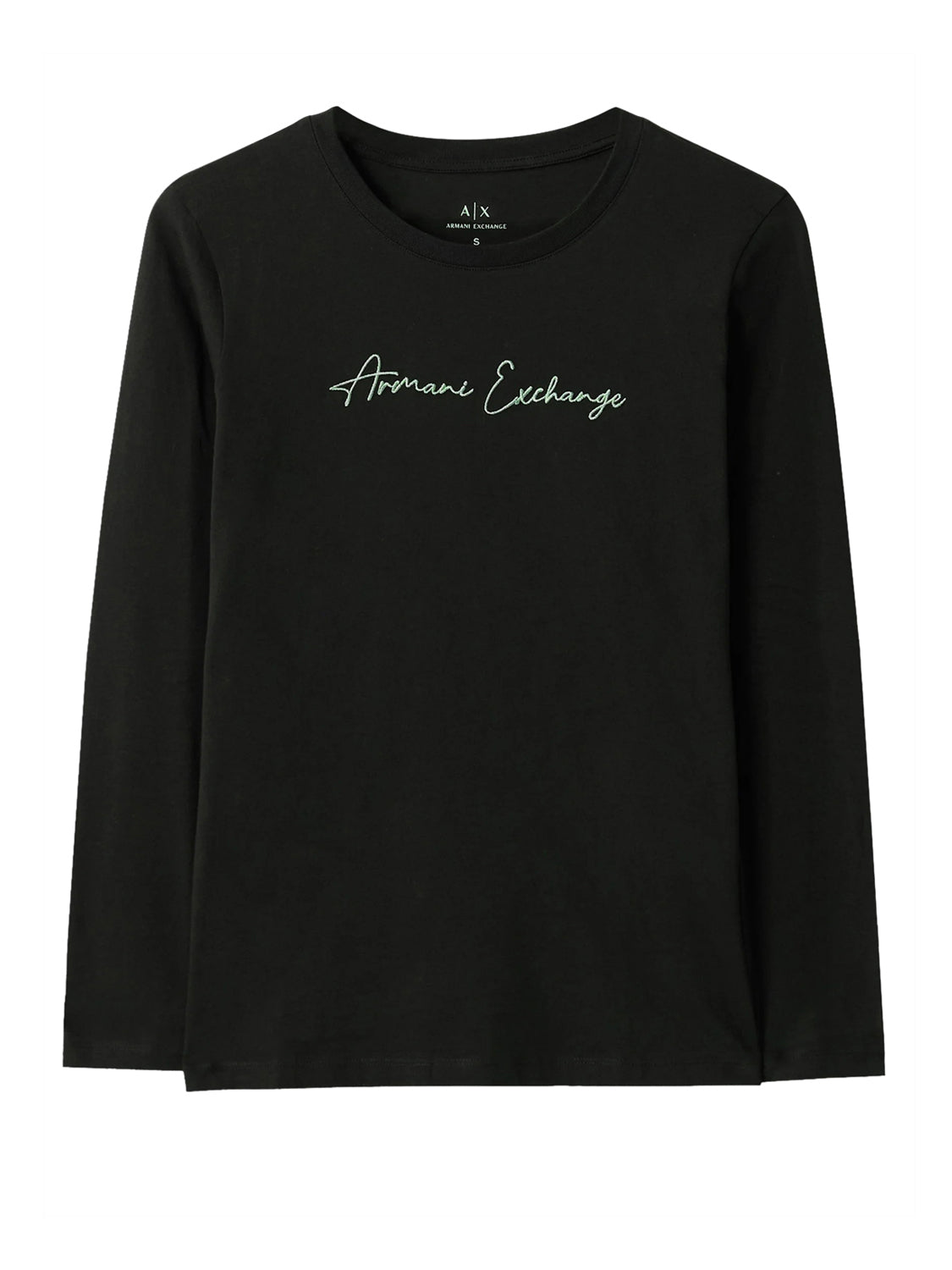 ARMANI EXCHANGE T-Shirt Armani Exchange Logo Frontale - Nero Black / Gold