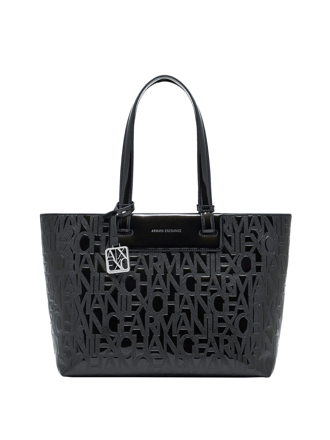 ARMANI EXCHANGE Armani Exchange Borsa Shopper Logo Frontale Nero BLACK