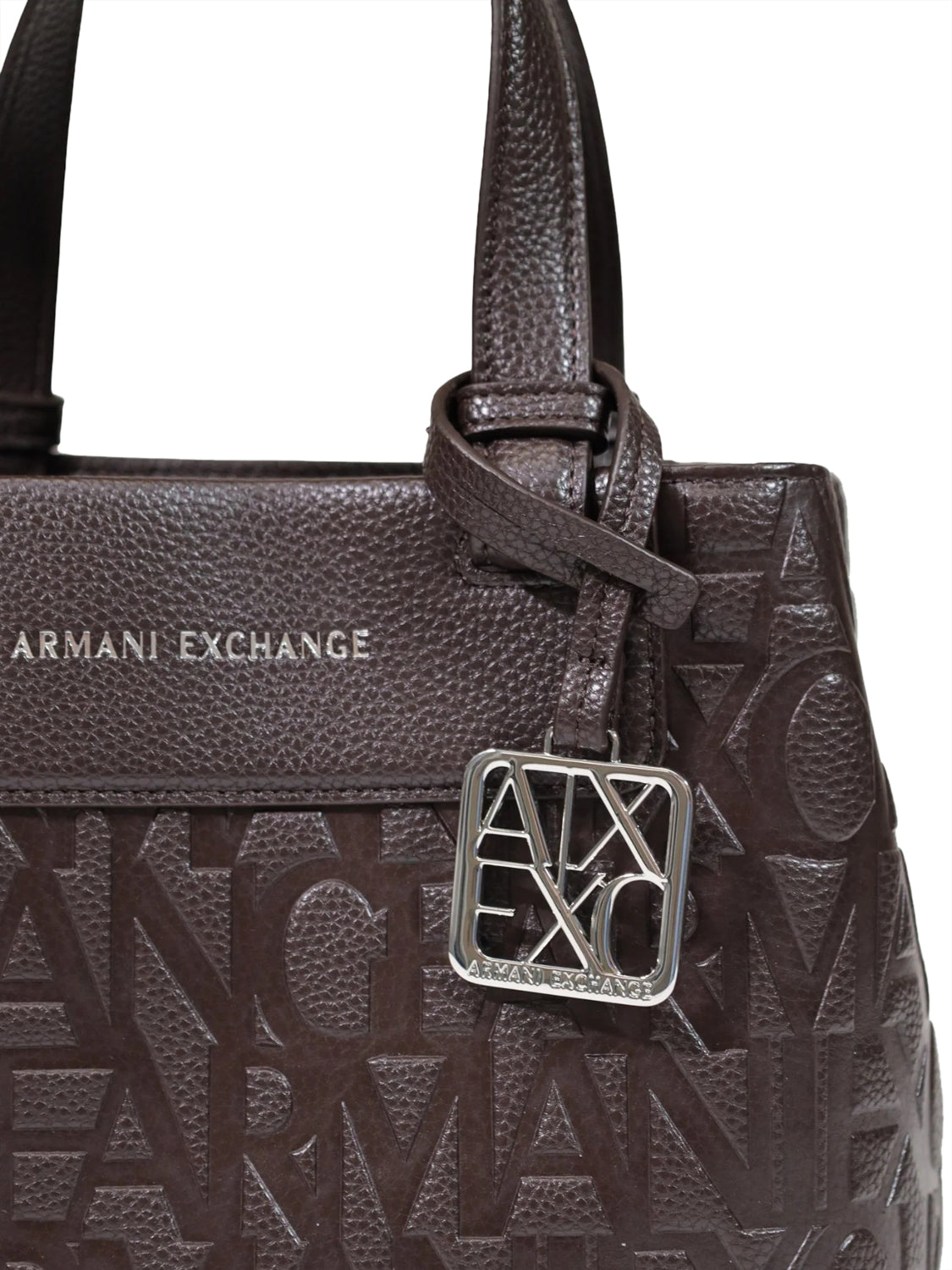 ARMANI EXCHANGE Borsa Shopper Armani Exchange Logo In Rilievo - Marrone Antagonist