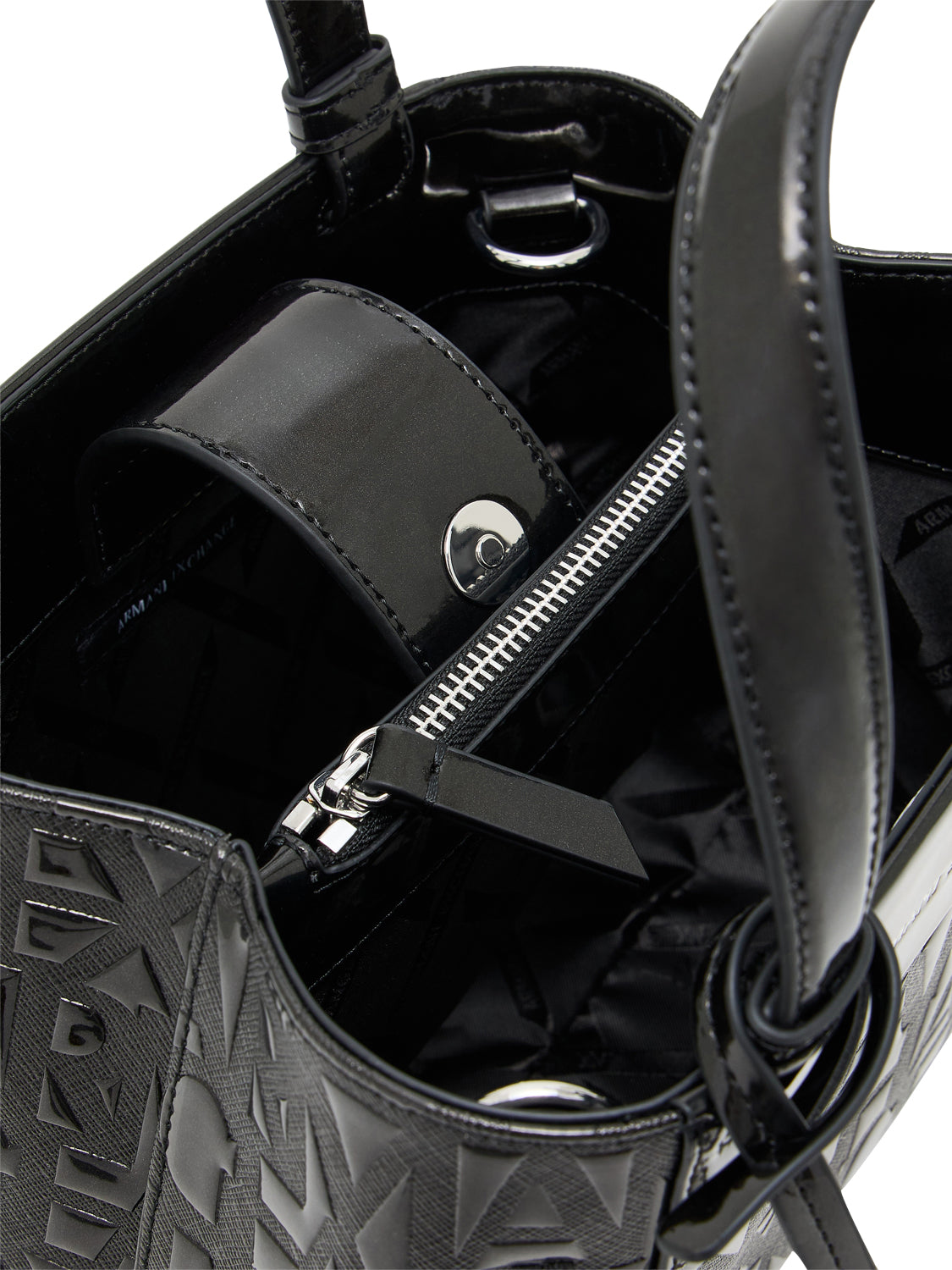 ARMANI EXCHANGE Borsa Shopper Armani Exchange Logo Frontale Nero BLACK