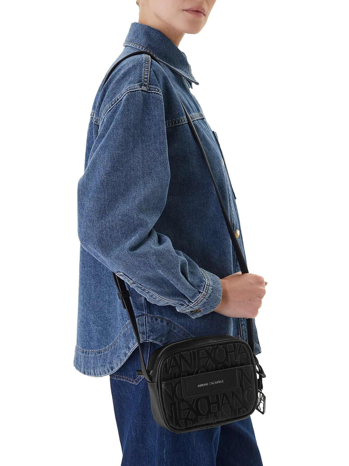 ARMANI EXCHANGE Armani Exchange Borsa A Tracolla Logo Frontale Nero BLACK