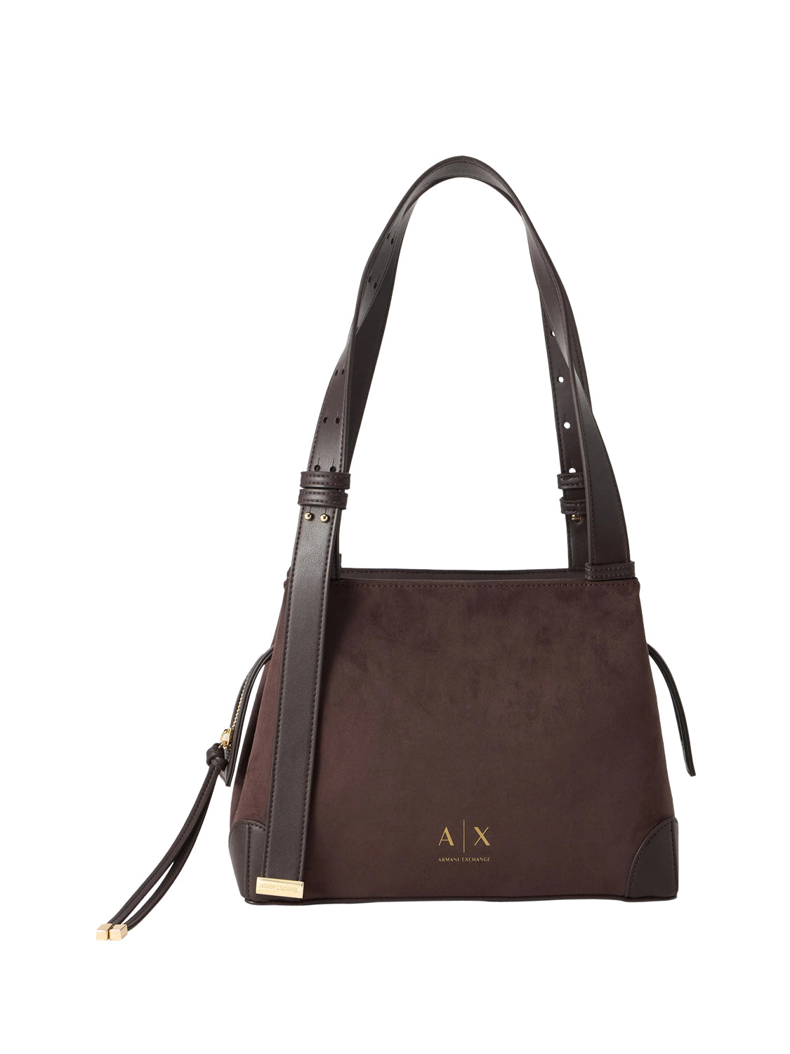 ARMANI EXCHANGE Borsa Shopper Armani Exchange Logo Frontale Marrone Antagonist