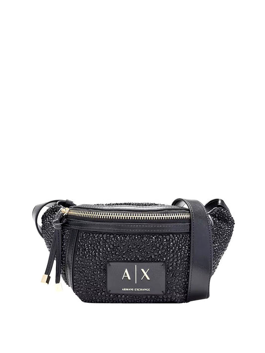 ARMANI EXCHANGE Mini Borsa Con Rivestimento Esterno In Vetro Armani Exchange - Black Black / Black