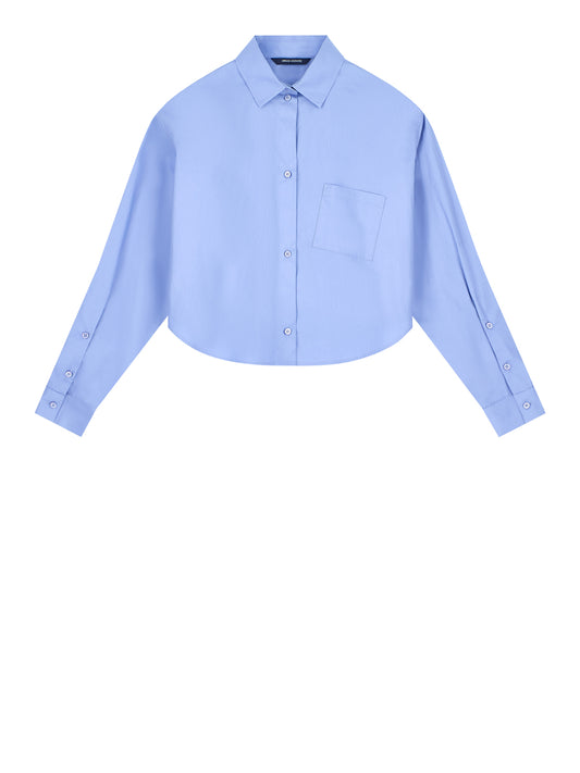 ARMANI EXCHANGE Camicia Armani Exchange In Tinta Unita Azzurro Country Blue